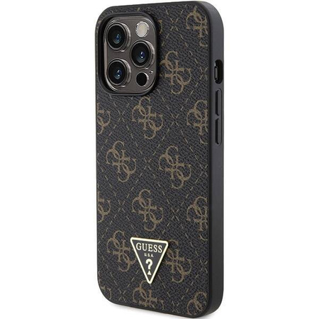 Oryginalne Etui GUESS hardcase 4G Triangle Metal Logo GUHCP14LPG4GPK do Iphone 14 Pro czarny
