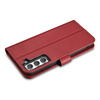 iCarer Haitang Leather Wallet Case for Samsung Galaxy S22+ (S22 Plus) genuine leather cover red (AKSM05RD)