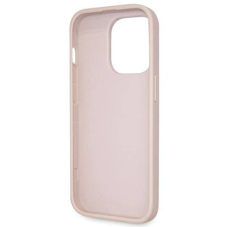 Oryginalne Etui IPHONE 14 PRO Guess Hardcase Crossbody 4G Metal Logo (GUHCP14LP4TDSCPP) różowe