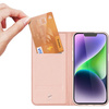 Etui do iPhone 15 Plus pokrowiec z klapką i portfelem Dux Ducis Skin Pro - różowe
