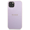 Original Handyhülle IPHONE 13 MINI Guess Saffiano Hot Stamp & Metal Logo (GUHCP13SPSASBPU) violett