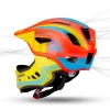 Rockbros TT-32SOYB-S Kinderfahrradhelm mit abnehmbarem Kinnbügel, Größe S – gelb-orange
