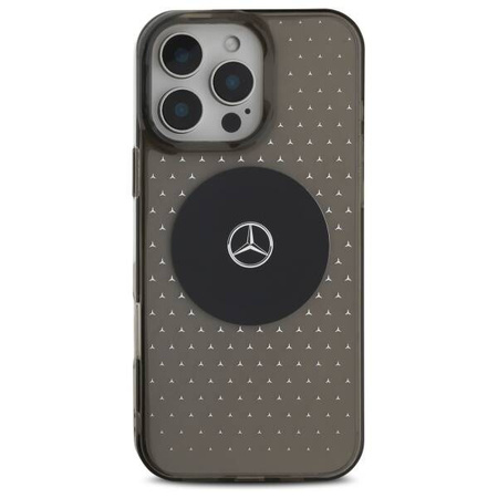 Mercedes nakładka do iPhone 16 Pro 6,3" MEHMP16L23HCPK Hardcase MB Case Star Pattern czarna