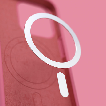 Nakładka Etteri Silicone Mag do iPhone 15 Pro Max 6,7" malinowa