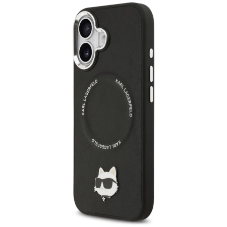 Karl Lagerfeld Choupette Pin MagSafe Case for iPhone 17 - Black
