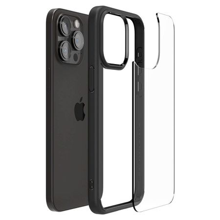 Spigen Crystal Hybrid, matte black - iPhone 15 Pro