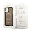 Guess Gold Outline Translucent MagSafe - Etui iPhone 14 (czarny)