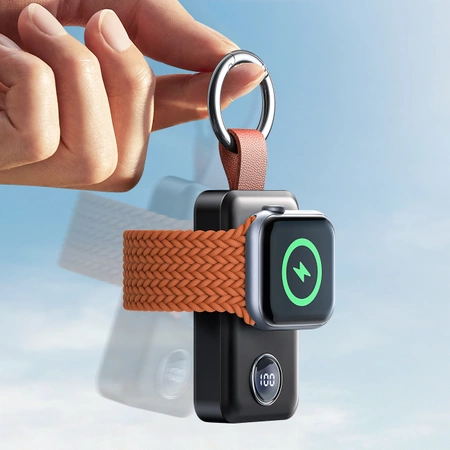 Joyroom powerbank bezprzewodowy 2000mAh 3W do Apple Watch czarny (JR-WQW01)