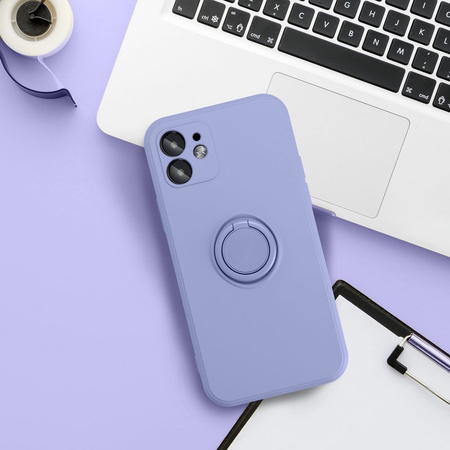 Futerał SILICONE RING do IPHONE 15 PRO fioletowy