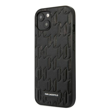 Karl Lagerfeld KLHCP13SMNMP1K iPhone 13 mini 5,4" Hardcase schwarz / schwarzes Monogram Plaque
