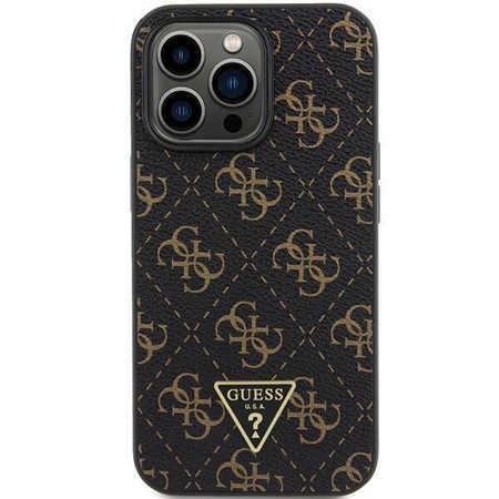 Oryginalne Etui GUESS hardcase 4G Triangle Metal Logo GUHCP14XPG4GPK do Iphone 14 Pro Max czarny