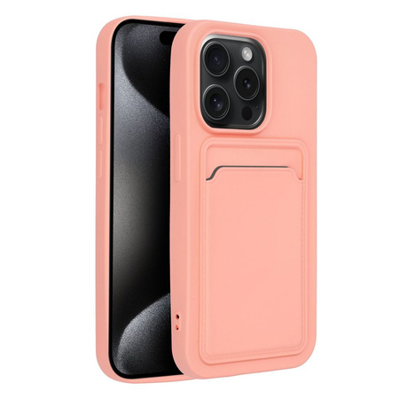 Futerał CARD CASE do IPHONE 15 PRO różowy