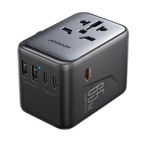 Adapter podróżny Joyroom JR-TCW02 65W uniwersalny EU / US / JP / AU / UK / CN - czarny