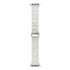FORCELL F-DESIGN FA04 pasek żywiczny marmurkowy do APPLE Watch 42 / 44 / 45 / 49 mm biały