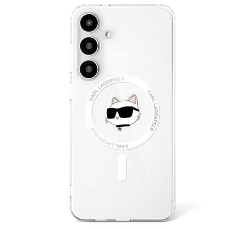 Karl Lagerfeld nakładka HC Magnetic IML Metal Choupette Head do Samsung Galaxy S25 Plus biała