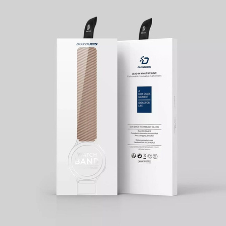 Dux Ducis Magnetarmband für Samsung Galaxy Watch / Huawei Watch / Honor Watch (20 mm Band) Magnetarmband Gold (Milanese Version)