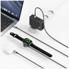 Kabel USAMS Huan Series SJ754 72W USB-C  do USB-C + USB-C + ładowarka bezprzewodowa do zegarka tarnish