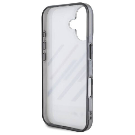 Original Handyhülle IPHONE 16 PLUS BMW Hardcase Motosport IML Random Stripes (BMHCP16M23HTRAG) grau