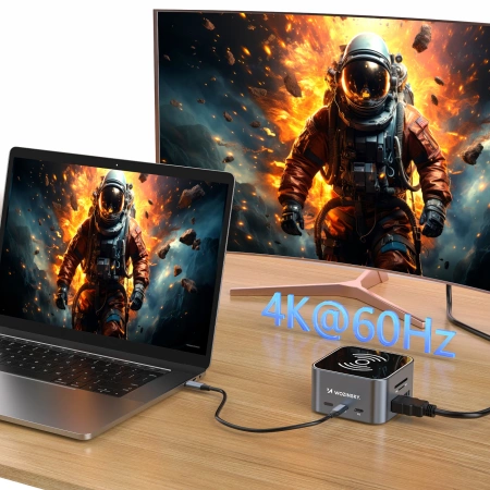 Hub USB-C 12 in 1 Wozinsky WHBC09Y8S multifunctional, with wireless charging function, aluminum, with 15 cm cable - gray