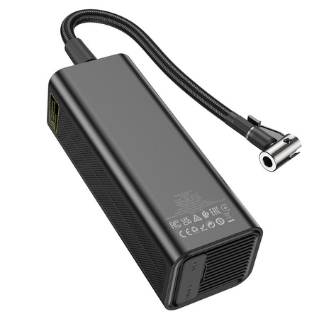 HOCO przenośny bezprzewodowy kompresor / sprężarka 5000mAh ZP7 czarny