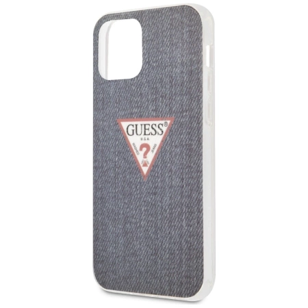 Guess Denim Triangle Dk - Etui iPhone 12 Mini (granatowy)