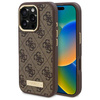 Original Case IPHONE 16 PRO MAX Guess Hardcase 4G Logo Plate MagSafe (GUHMP16XU4GPRW) brown