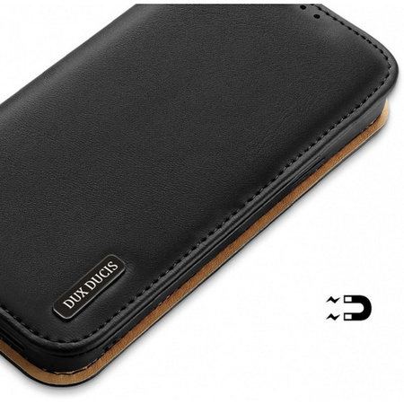 Etui portfel z blokadą RFID do iPhone 15 Plus Dux Ducis Hivo - czarne