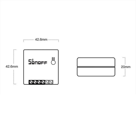 Sonoff MINI R2 WI-FI dopuszkowy przekaźnik przełącznik sterownik Wi-Fi do 10 A biały (M0802010010)