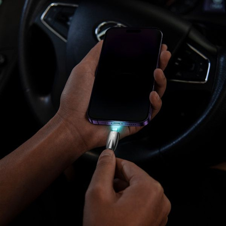 BASEUS kabel USB A do Apple Lightning 8-pin 2,4A Glimmer Series CADH000201 1m czarny