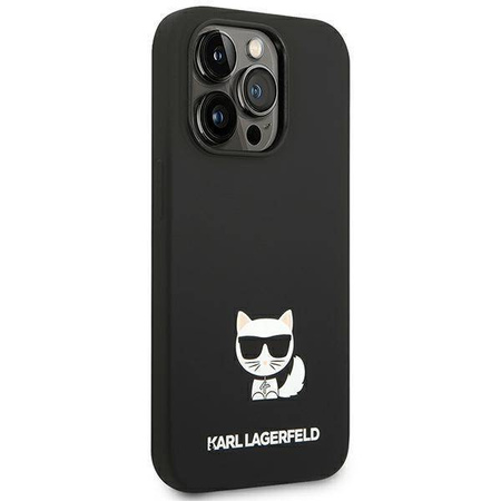 Original Case IPHONE 14 PRO MAX Karl Lagerfeld Hardcase Silicone Choupette Body black
