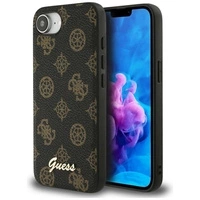 Guess Peony Script Logo MagSafe iPhone 16e Hülle Schwarz