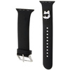 Strap for APPLE WATCH 4 / 5 / 6 / 7 / 8 / SE / ULTRA (42 / 44 / 45 / 49 MM) Karl Lagerfeld Strap 3D Rubber Choupette Head (KLAWLSLCNK) black