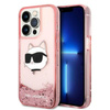 Karl Lagerfeld Liquid Glitter NFT Choupette Head - Etui iPhone 14 Pro Max (różowy)