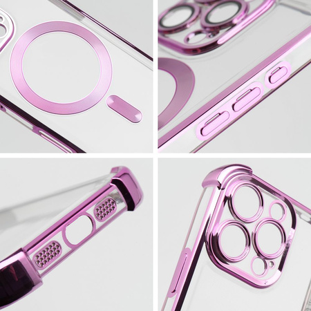 Futerał ANTISHOCK ELECTRO do IPHONE 16 Pro Max kompatybilny z MagSafe purpurowy