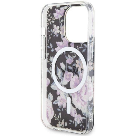 Guess GUHMP14LHCFWSK iPhone 14 Pro 6.1" schwarz/schwarz Hardcase Flower MagSafe