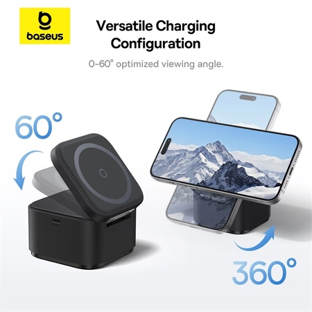 Baseus BS-W531 MagSafe / Qi USB-C 20W wireless charger - black