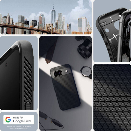 Spigen Liquid Air Hülle für Google Pixel 8A – Mattschwarz