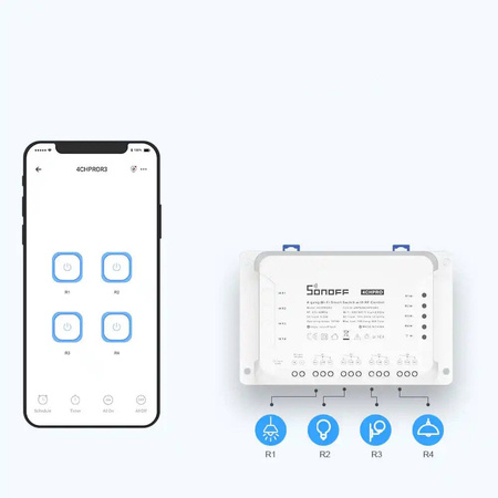 Sonoff Smart 4 Channel Relay Wi-Fi Current Switch White (4CHR3)
