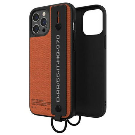 Diesel Handstrap Case Utility TwilliPhone 12/12 Pro czarno-pomarańczowy/black-orange 44288