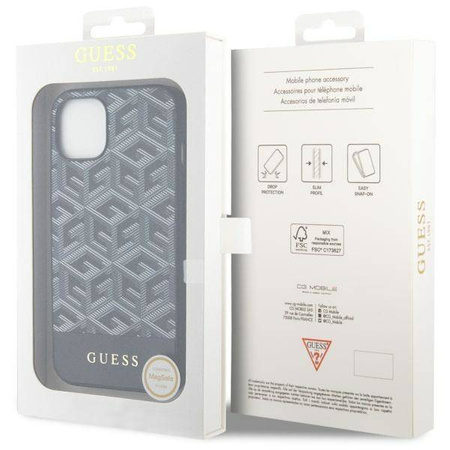 Guess GUHMP14SHGCFSEK iPhone 14 6.1&quot; schwarz/schwarz Hardcase GCube Stripes MagSafe