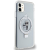 Karl Lagerfeld KLHMN61HMRSKCH iPhone 11 / Xr 6.1&quot; white/white hardcase Ring Stand Karl&amp;Choupette MagSafe