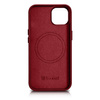 iCarer Case Leather genuine leather case for iPhone 14 Plus rot () (MagSafe compatible)