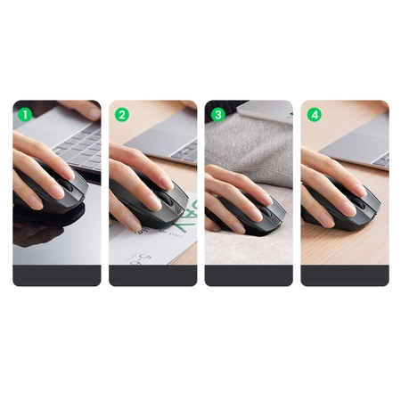 Ugreen USB Optical Wireless Mouse 2.4GHz 4000 DPI black (MU006)