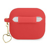 Original Case APPLE AIRPODS 3 Guess Silicone Charm Heart Collection (GUA3LSCHSR) red