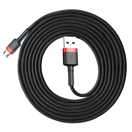 Baseus Cafule Cable - Dwustronny kabel połączeniowy micro USB na USB QC 3.0, 1.5 A, 2 m (czerwony/czarny)