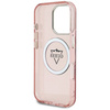 Original Case IPHONE 16 PRO Guess IML Metal Mountain Logo MagSafe pink