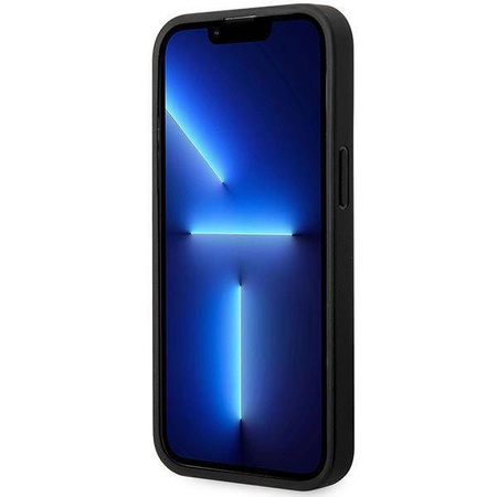 Original Case IPHONE 14 PRO BMW Leather Diamond Pattern MagSafe (BMHMP14L22RFGK) black