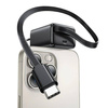 USAMS Ład. siec. 1xUSB-C ze zwijanym kablem USB-C Retractable PD+QC 20W Gan Fast Charging czarny/black YC Series CC233TC01 (US-CC233)