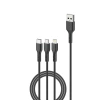 FONENG Kabel X36 3in1 3A 1.2M schwarz