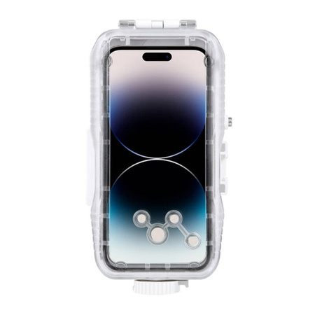 Plastikowe wodoodporne etui Puluz na iPhone 14 Plus/Pro Max/13 Pro Max/12 Pro Max/11 Pro Max (biały)